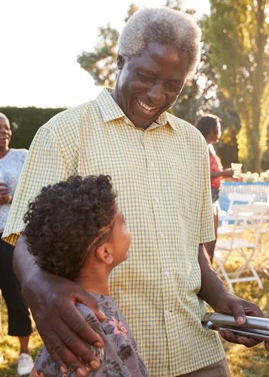 An older man staying active and comfortable outdoors
