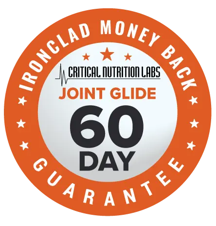 Joint Glide bottle with a 60-day money-back guarantee seal